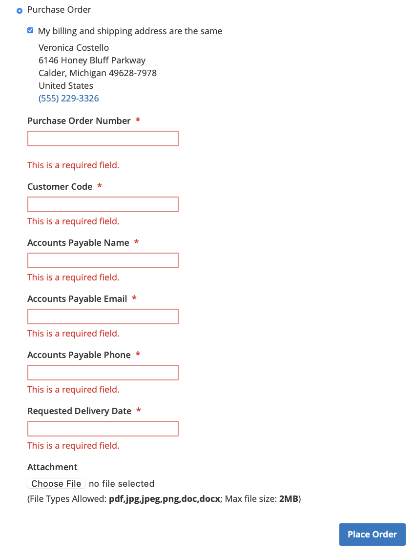 Fields Validation