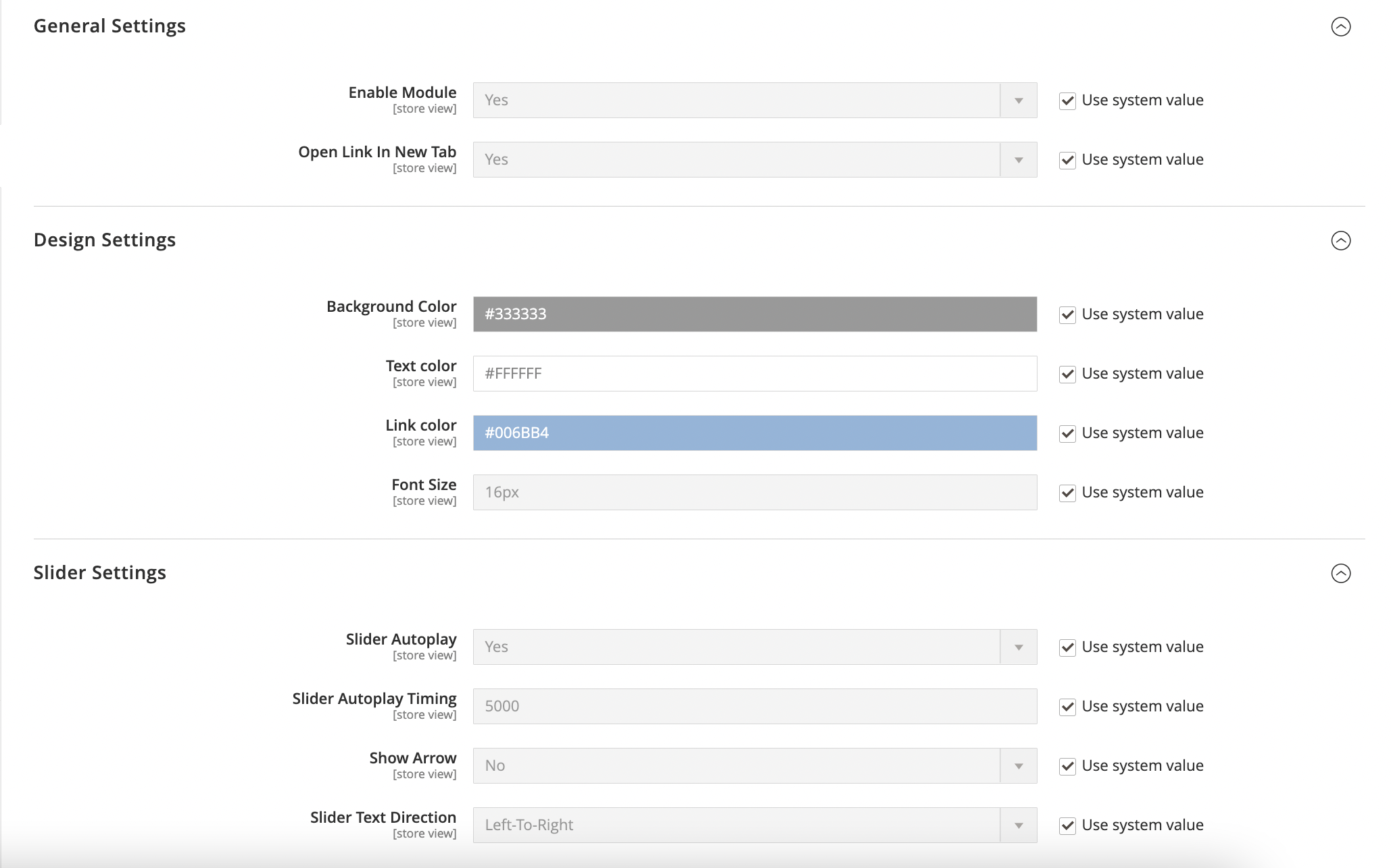 General Settings