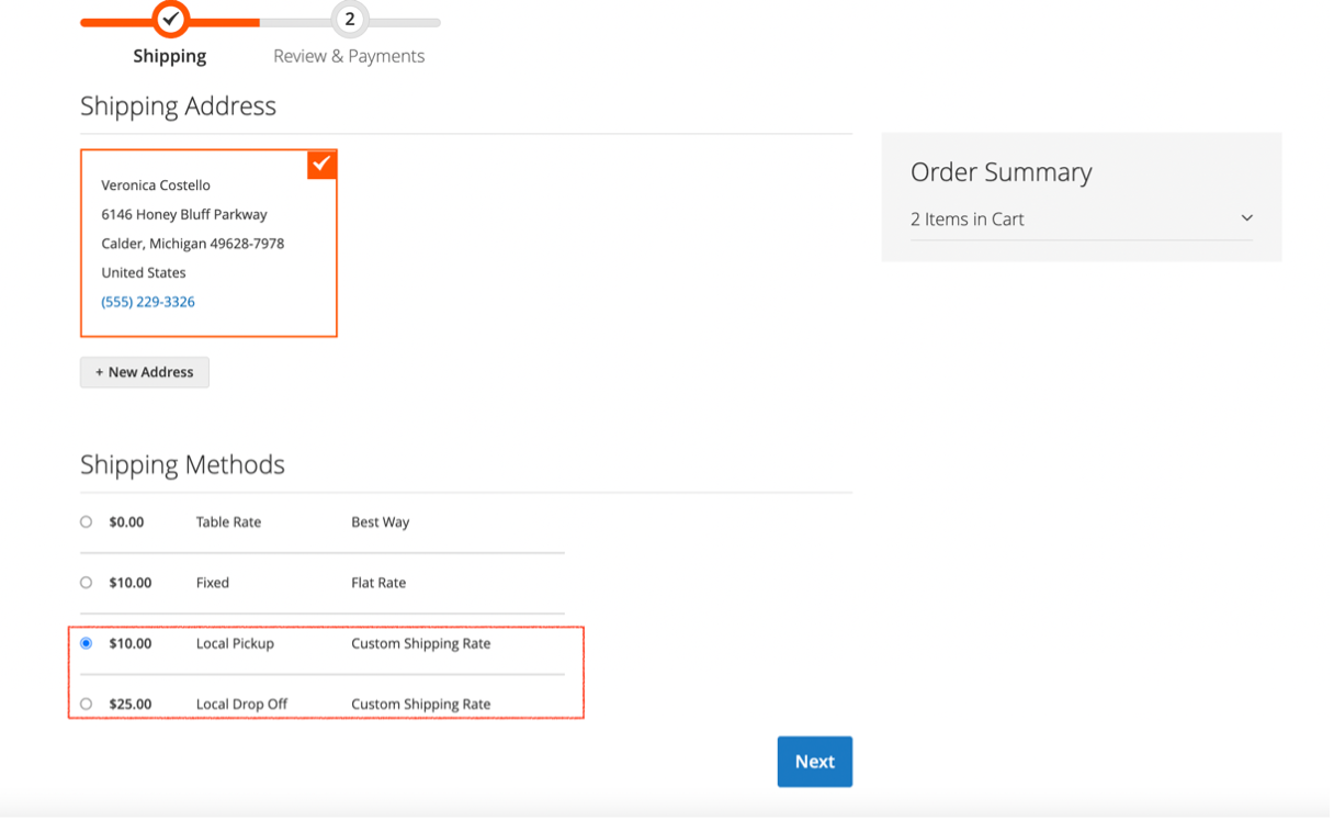 Custom Shipping Rate Method On Checkout