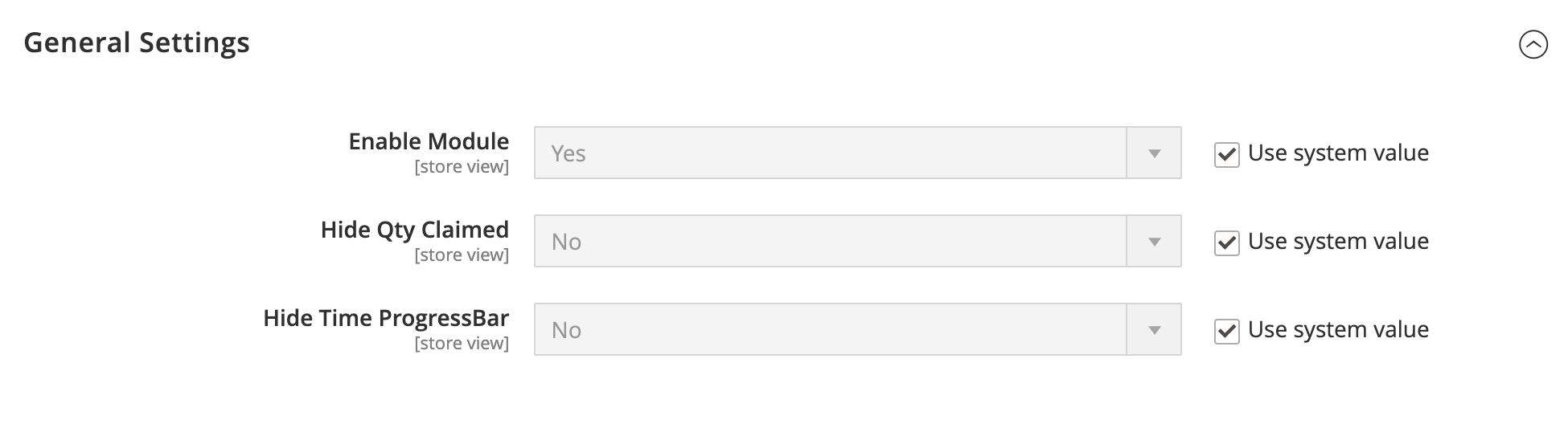 Daily Deals General Configurations