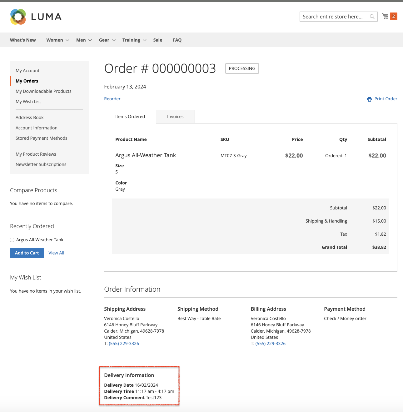 Customer Dashboard