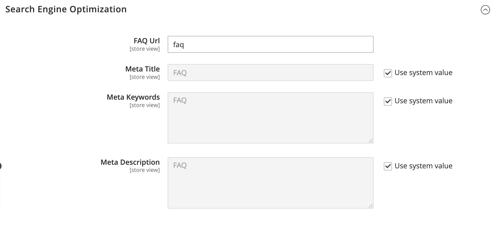 FAQ SEO Configurations