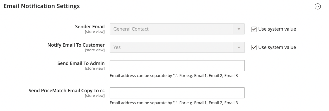 Email Notification Settings