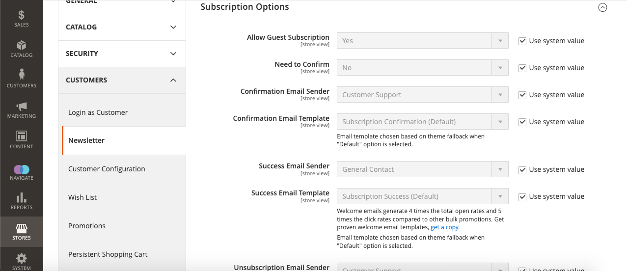 Email Configuration 