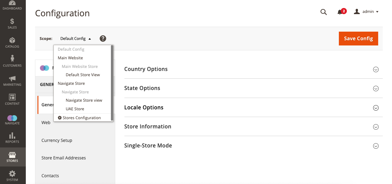 Configure the store view